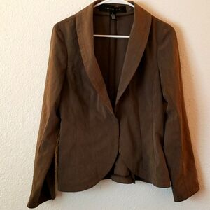 Apostrophe Soft Fabric Olive Green Blazer Size 2